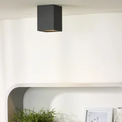 Faretto cubo da soffitto 4.5w 3000k dimmerabile grafite