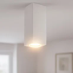 Faretto da cucina gesso cristaly quadrato bianco per soffitto