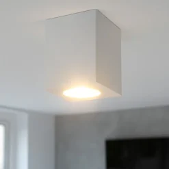 Faretto da cucina gu10 cubo di gesso bianco per interni