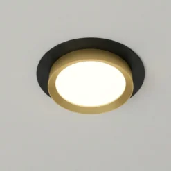 Faretto da incasso a soffito oro nero rotondo gx53 maytoni hoop