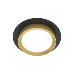 Faretto da incasso a soffito oro nero rotondo gx53 maytoni hoop