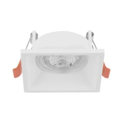 Faretto da incasso a soffitto in metallo quadrato bianco