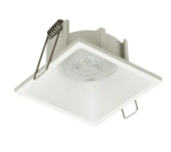 Faretto da incasso a soffitto in metallo quadrato fp