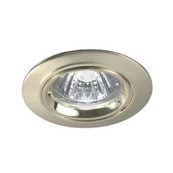 Faretto da incasso a soffitto gu10 oro lucido rotondo
