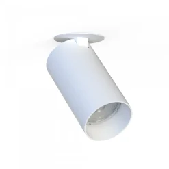 Faretto da incasso a soffitto cilindro bianco orientabile