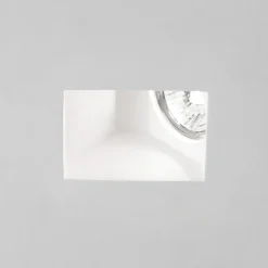 Faretto da incasso a soffitto gesso a scomparsa laterale gu10