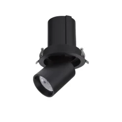 Faretto da incasso a soffitto led 15w 3000k nero orientabile