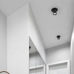 Faretto da incasso a soffitto led 15w 3000k nero orientabile