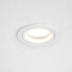 Faretto da incasso a soffitto in metallo bianco rotondo