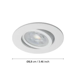 Faretto da incasso 220-240v smart led rgb 2700k a 6500k dimmerabile controllo con app bianco eglo saliceto