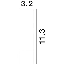 Faretto da soffito led 5w 3000k cilindro nero