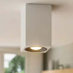 Faretto da soffitto bianco nero gesso e alluminio