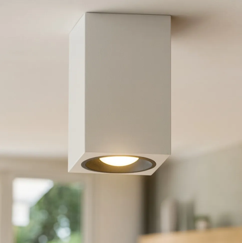Faretto da soffitto bianco nero gesso e alluminio