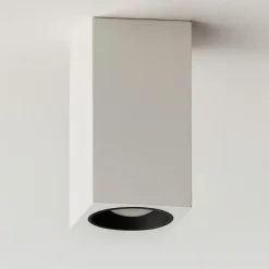 Faretto da soffitto bianco nero gesso e alluminio
