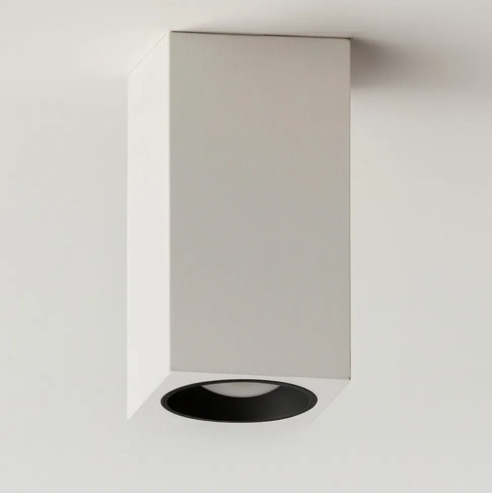 Faretto da soffitto bianco nero gesso e alluminio