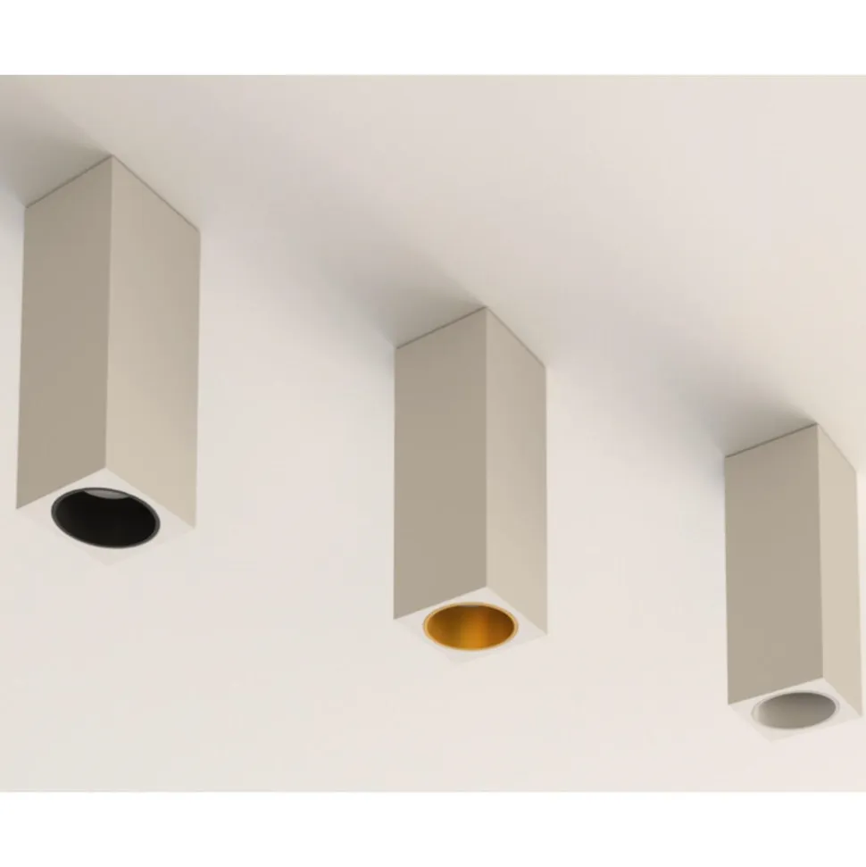 Faretto da soffitto bianco nero gesso e alluminio