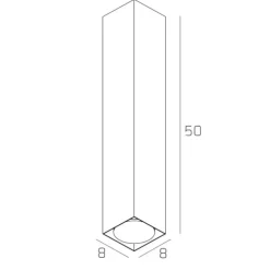 Faretto da soffitto bianco squadrato top light