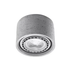 Faretto da soffitto cemento grigio cilindro rotondo