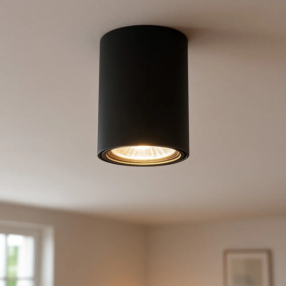 Faretto da soffitto cilindro colore grafite