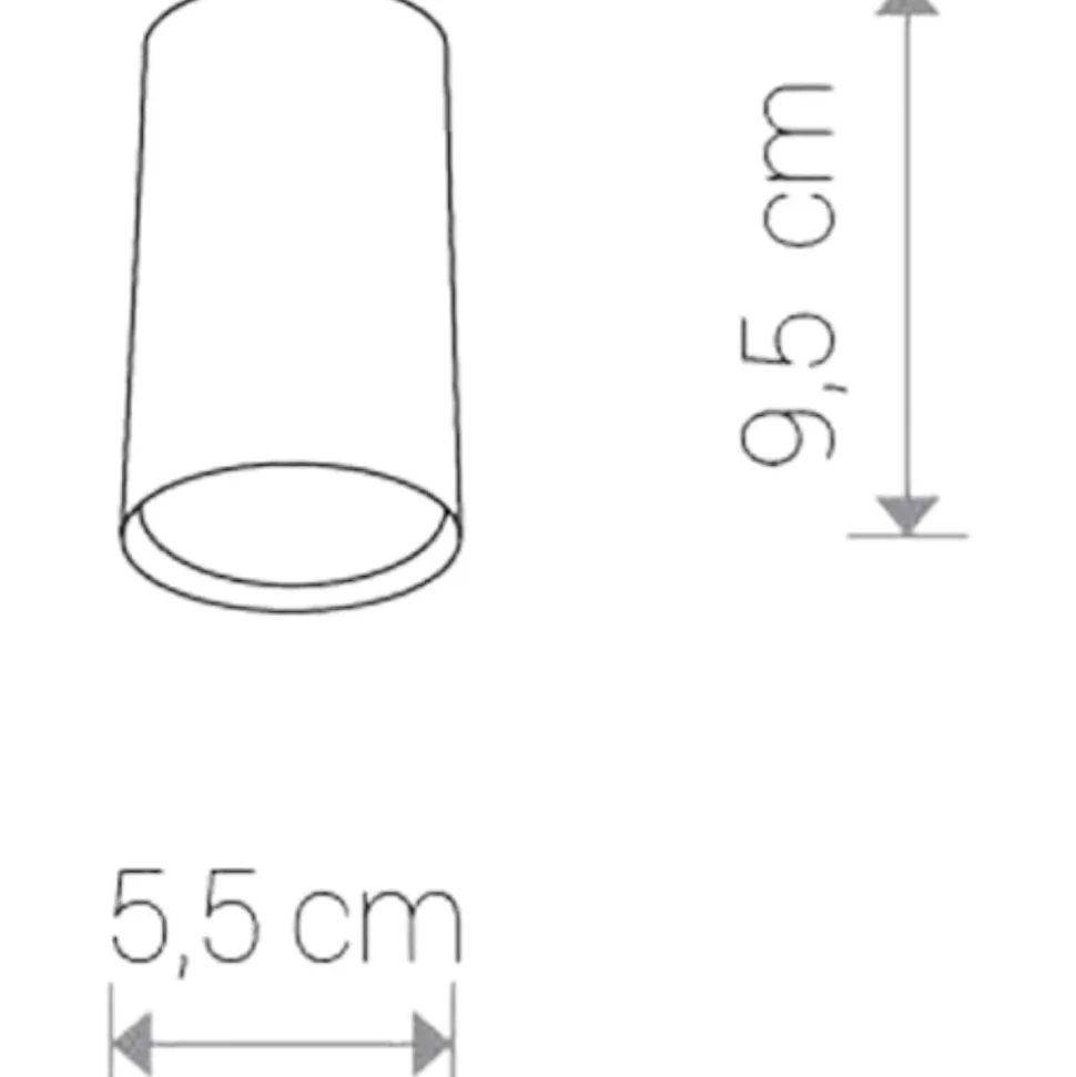 Faretto da soffitto cilindro colore grafite