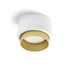 Faretto da soffitto cilindro bianco oro sforzin syme