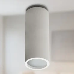 Faretto da soffitto cilindro di cristaly gesso pitturabile
