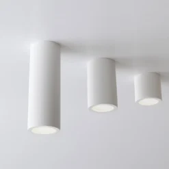 Faretto da soffitto cilindro gesso cristaly pitturabile