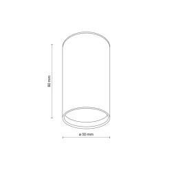 Faretto da soffitto cilindro colore cachemire