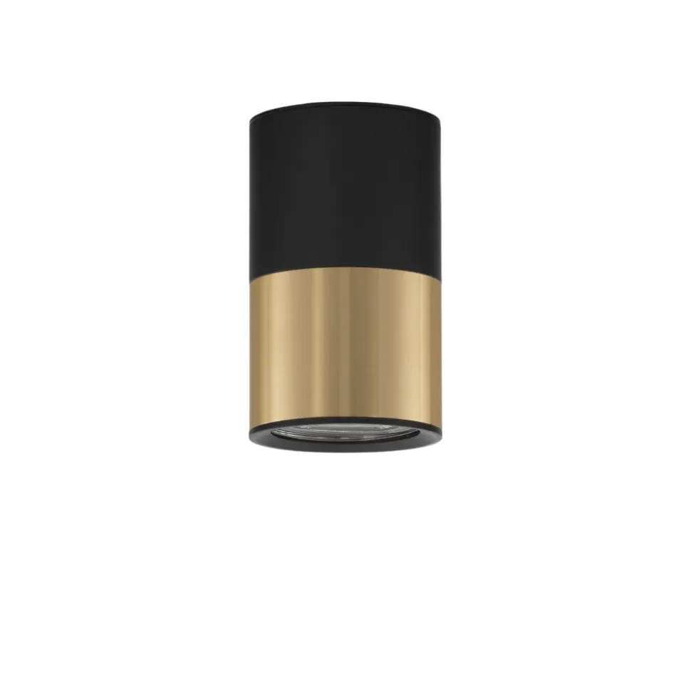 Faretto da soffitto cilindro bicolore nero oro