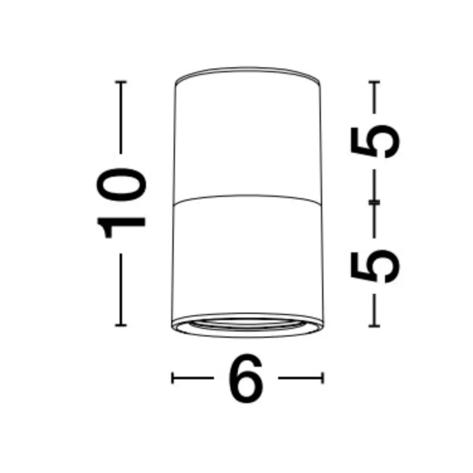 Faretto da soffitto cilindro bicolore nero oro