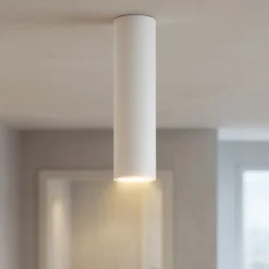 Faretto da soffitto cilindro bianco linea light birba h30 cm