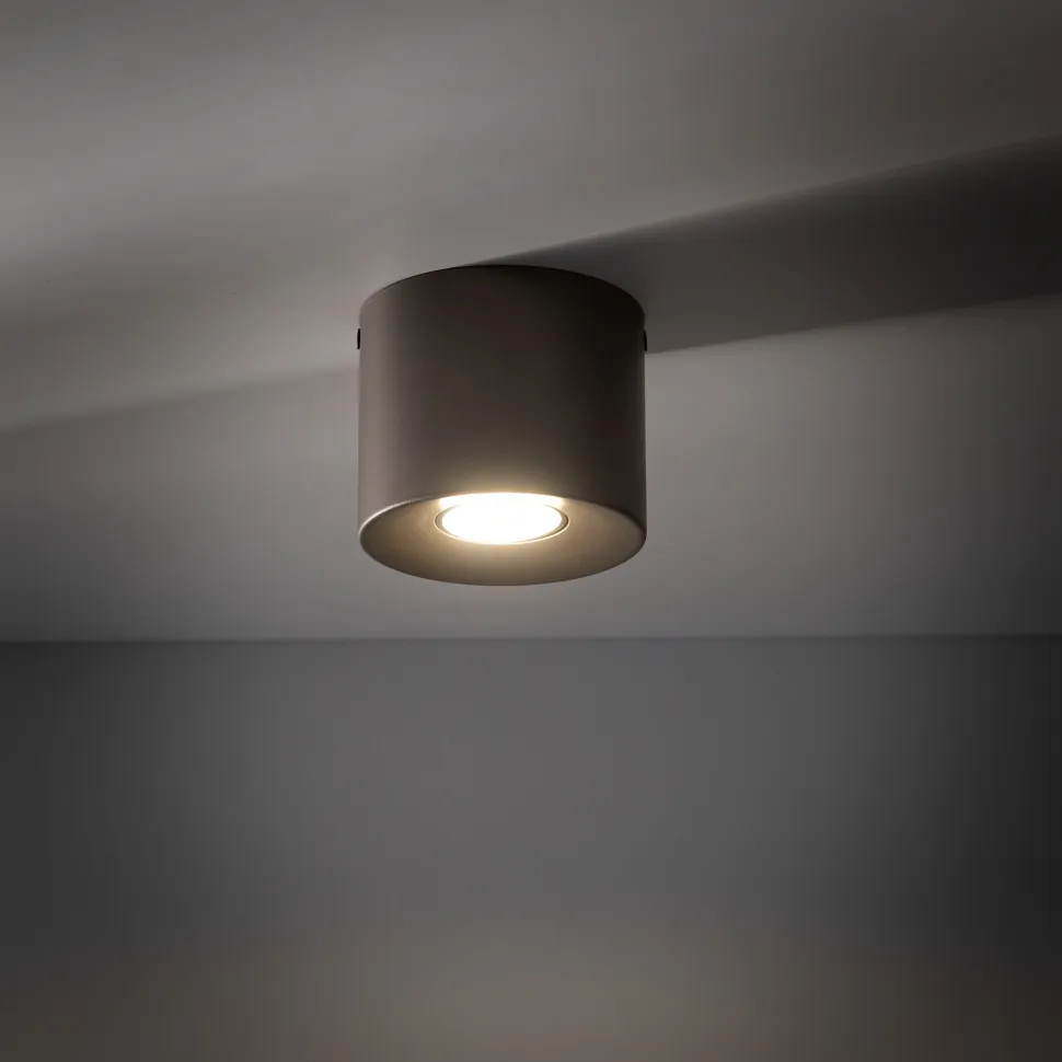 Faretto da soffitto cilindro corto bronzo