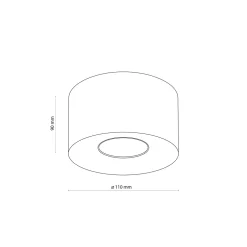 Faretto da soffitto cilindro corto bronzo