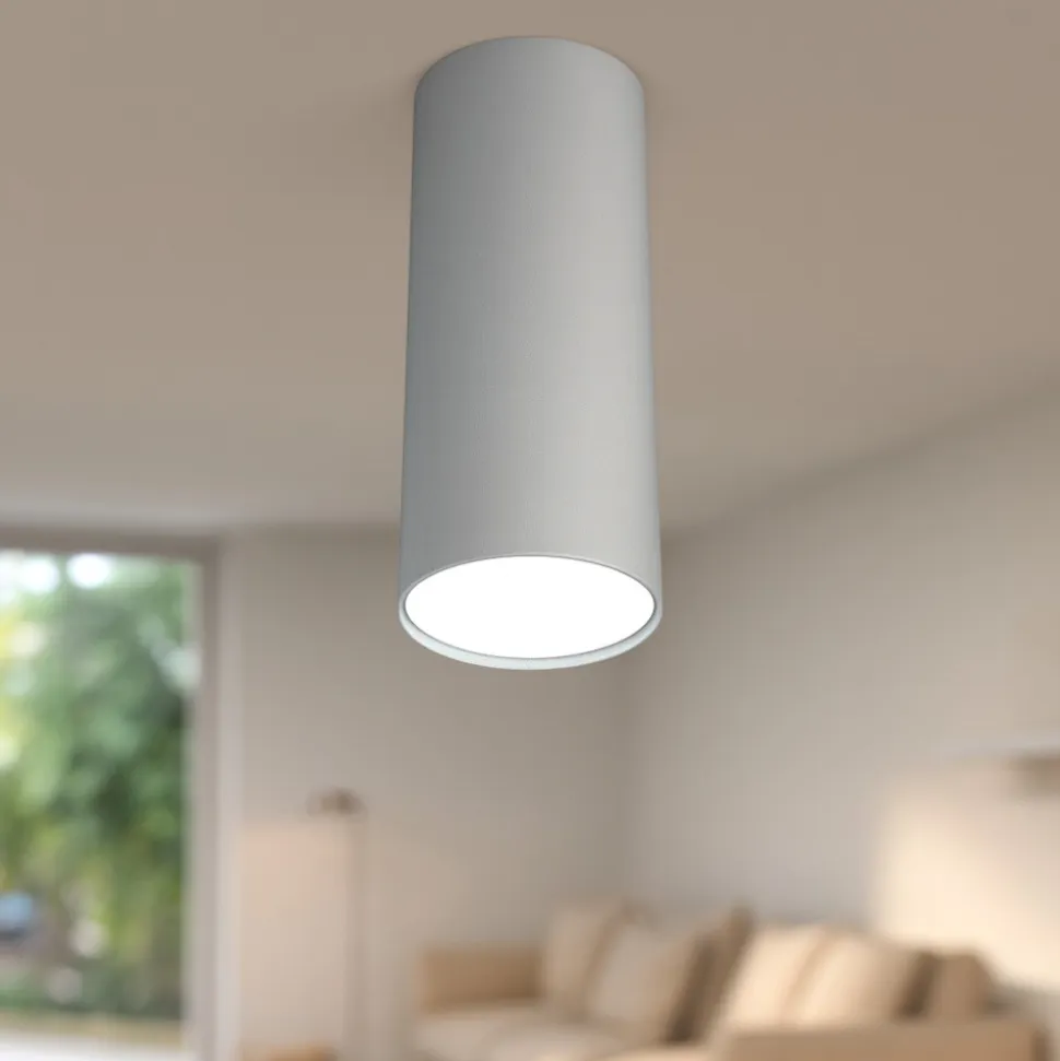 Faretto da soffitto cilindro grigio per cucina