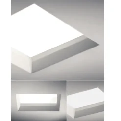 Faretto quadrato con vetro da incasso filiatra sforzin per cartongesso