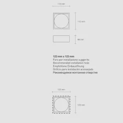 Faretto quadrato con vetro da incasso filiatra sforzin per cartongesso