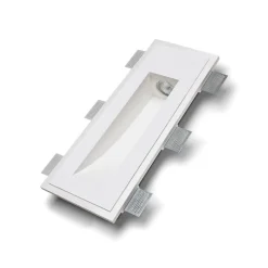 Faro segnapasso led da incasso parete di gesso cristaly bianco a scomparsa