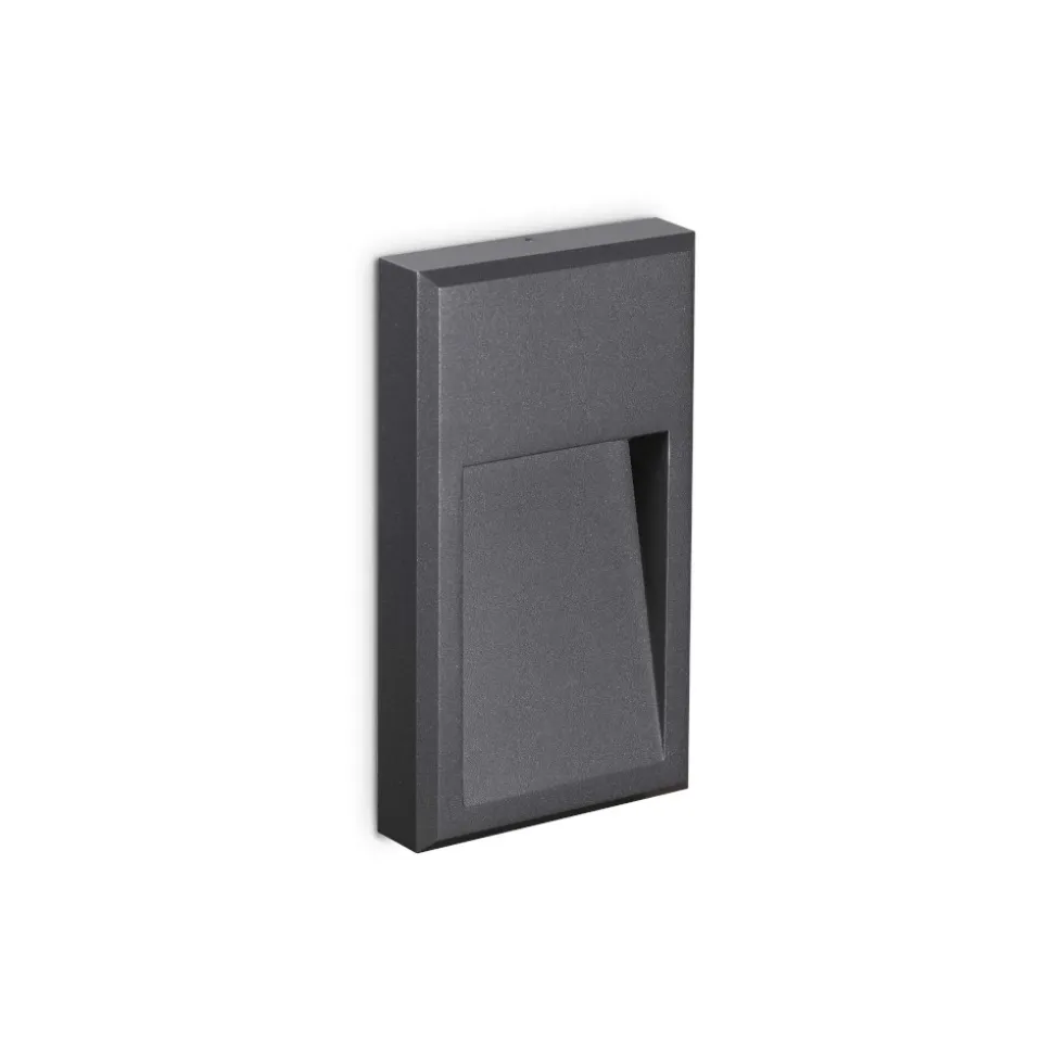 Febe-2 ap segnapasso led 6w 4000k da esterno ideal lux ip65 antracite