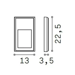 Febe-2 ap segnapasso led 6w 4000k da esterno ideal lux ip65 antracite