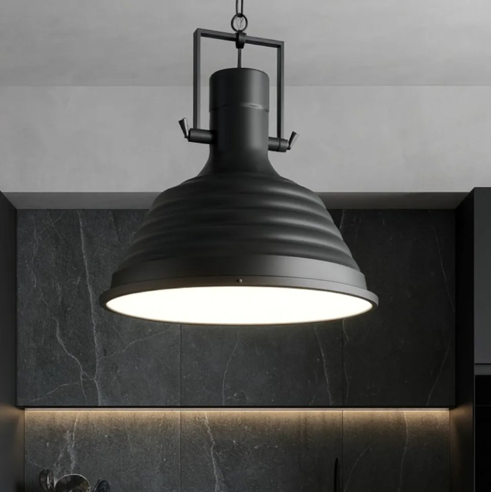 Fisherman sp1 ideal lux lampadario per isola cucina nero opaco