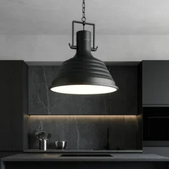 Fisherman sp1 ideal lux lampadario per isola cucina nero opaco