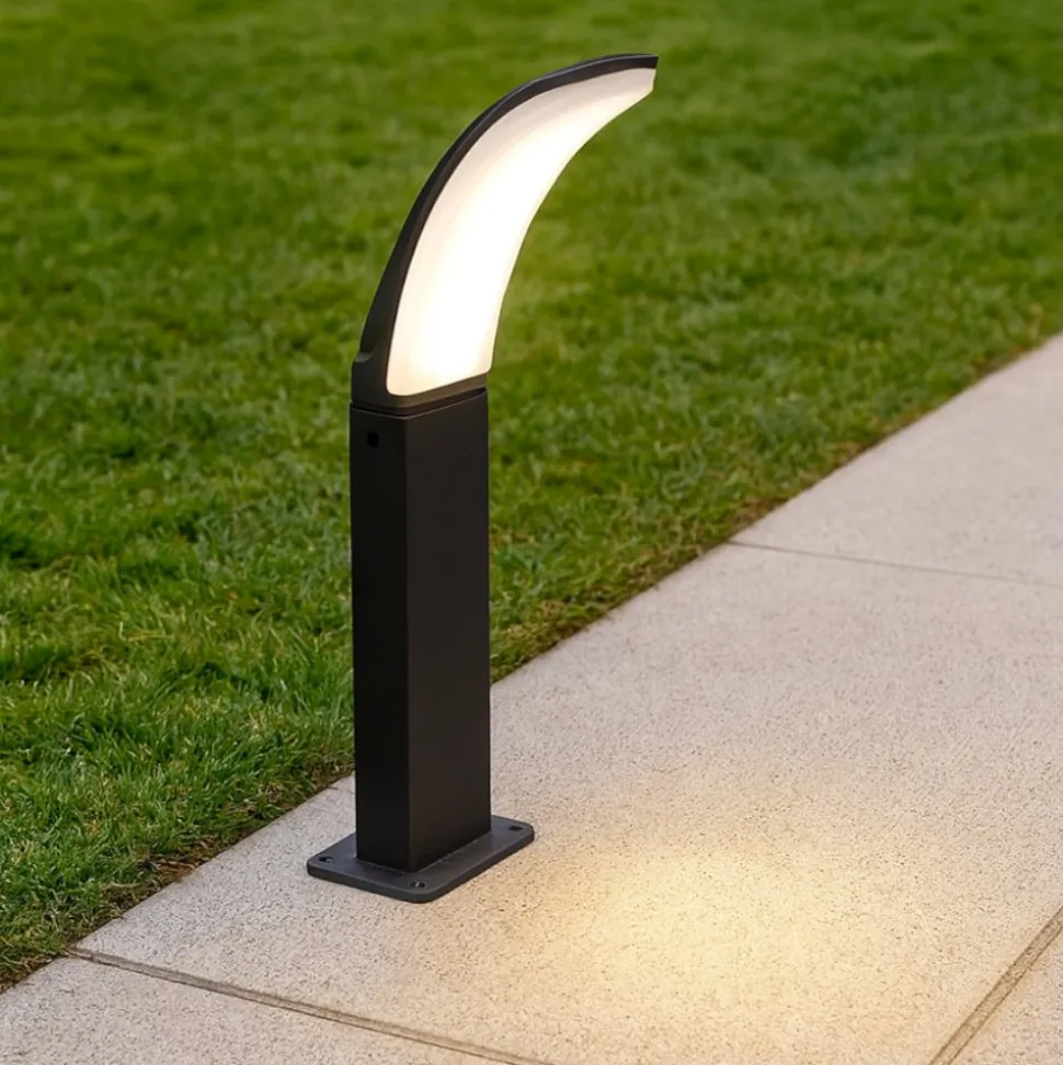 Fiumicino eglo lampioncino da giardino nero moderno led 11w 3000k