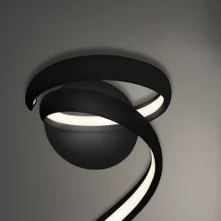 Flame vivida applique led 3000k 4000k nero moderna