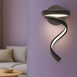 Flame vivida applique led 3000k 4000k nero moderna