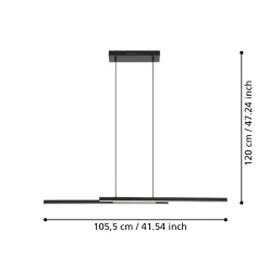 Fraioli z eglo lampadario per tavolo cucina moderna led rgb da 2700k a 6500k