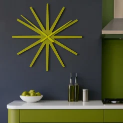 Frizz orologio da muro moderno 81cm verde oliva in legno