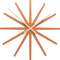 Frizz orologio da parete grande 81cm terracotta in legno