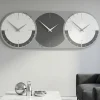 Fusi orari orologio da muro moderno grigio quarzo e bianco