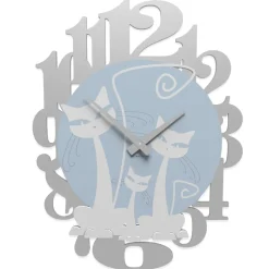 Gatti orologio moderno da parete legno bianco