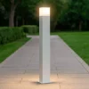 Gea luce adipi lampione da giardino moderno quadrato bianco